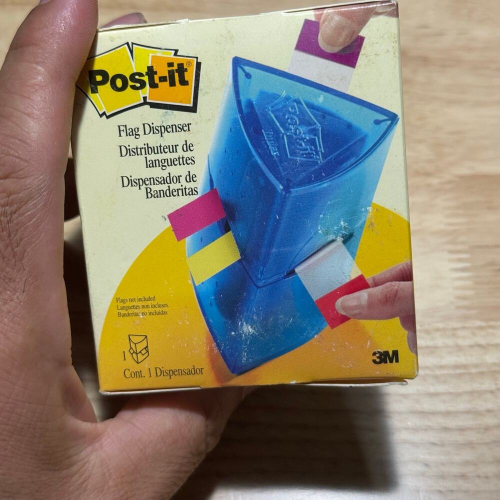 NOS 3M Post-it FLAG DISPENSER Great Organizer Holds All Sized Flags